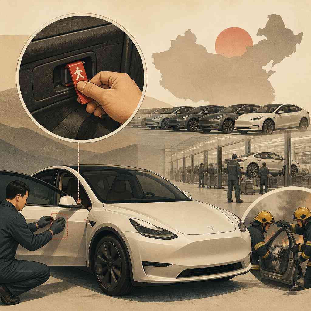 Tesla изтегля близо 3 милиона автомобила в Китай заради скрити аварийни дръжки