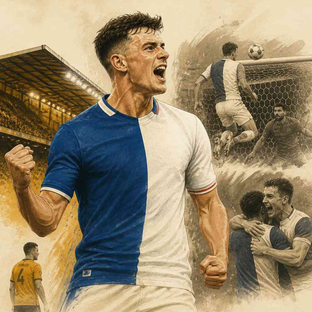 Първият гол на Шон Маклафлин в Англия донесе равенство за Blackburn срещу Wolves