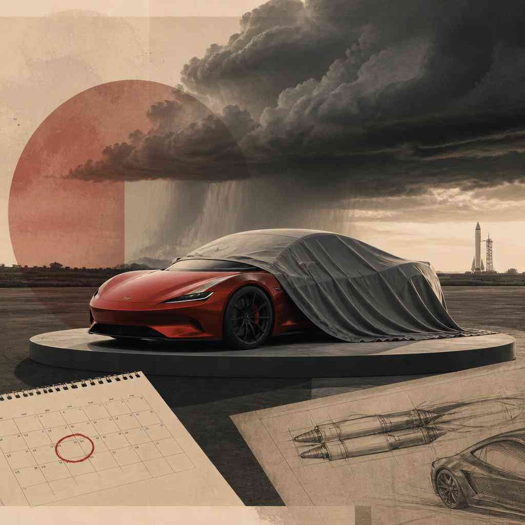 Tesla отново отлага премиерата на новия Roadster — този път заради лошо време