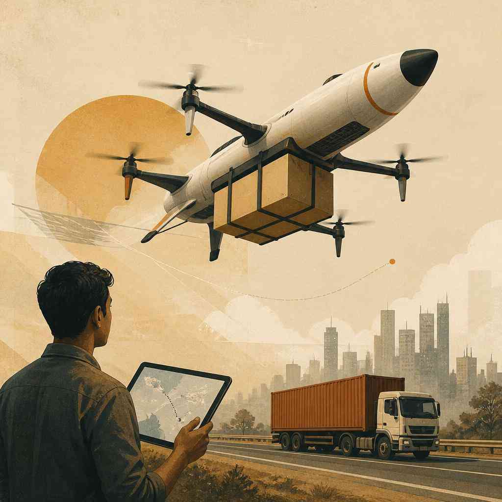 Индийският стартъп Airbound събра 37 млн. долара, за да конкурира товарните камиони с иновативни дронове